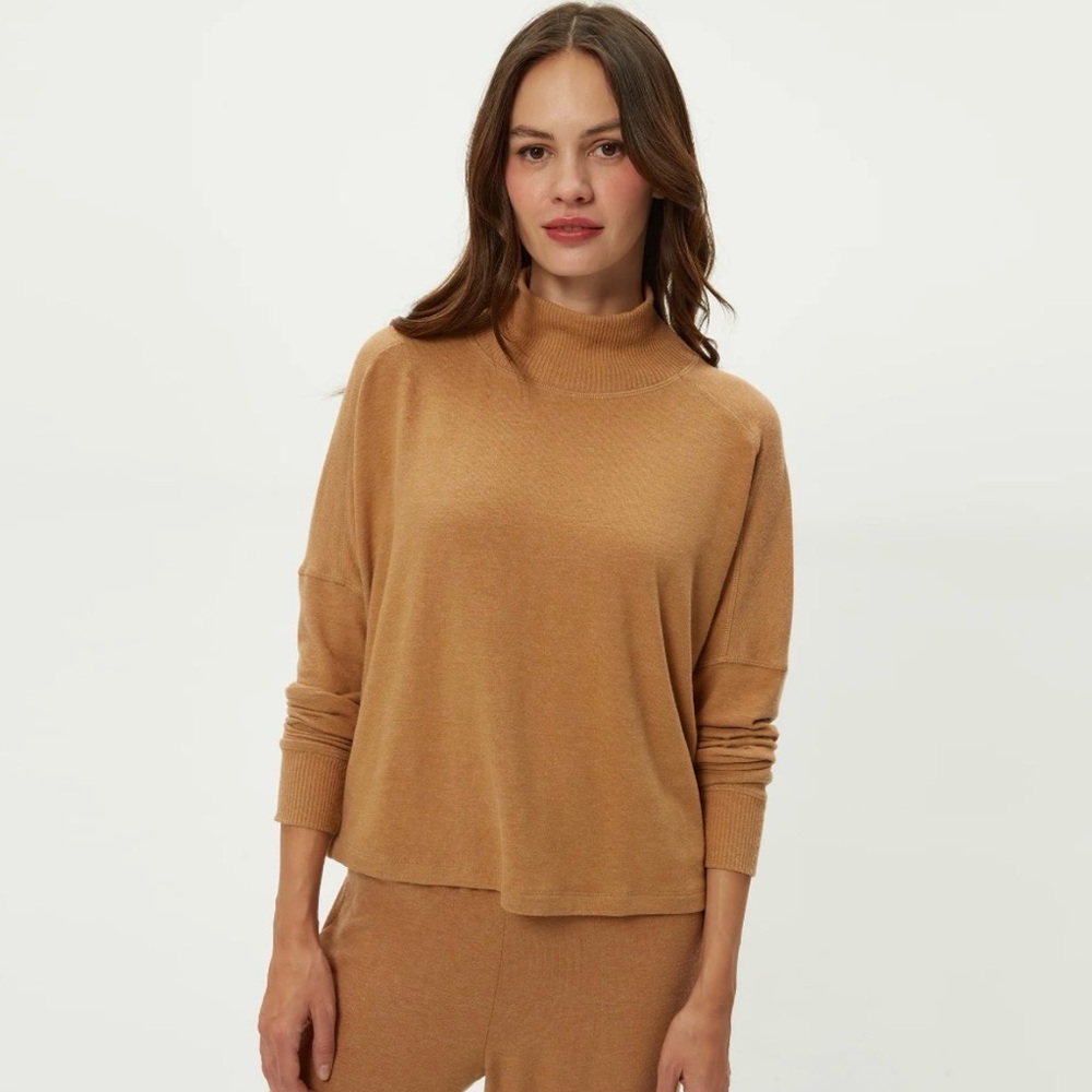 Michael Stars Frida Mock Neck Top Small